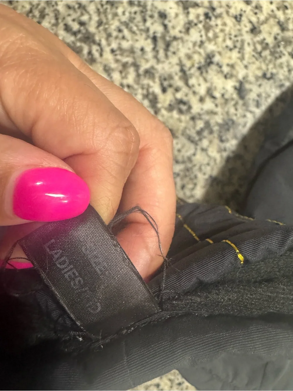 Insulated Women’s Winter Gloves - Black with Yellow Stitching